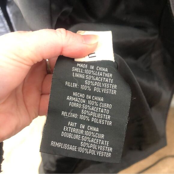 Tribeca womens small Studio vintage 90s black 100% leather button jacket - Picture 5 of 5